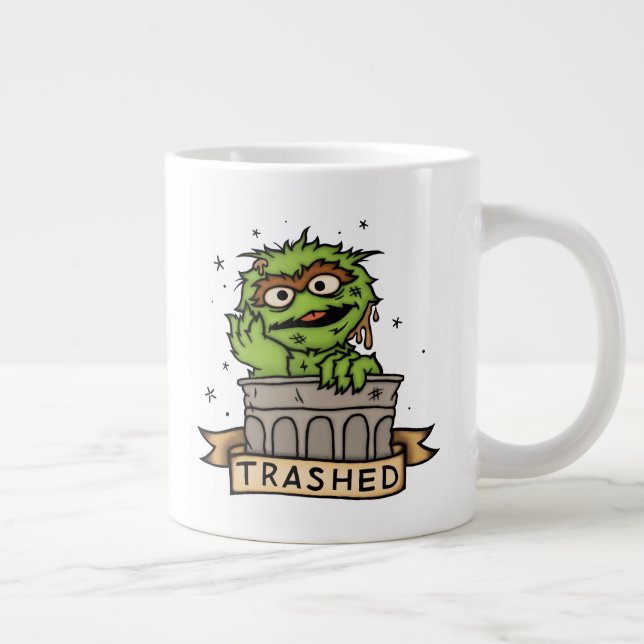 Sesame Street | Oscar the Grouch Trashed Giant Coffee Mug (Right)