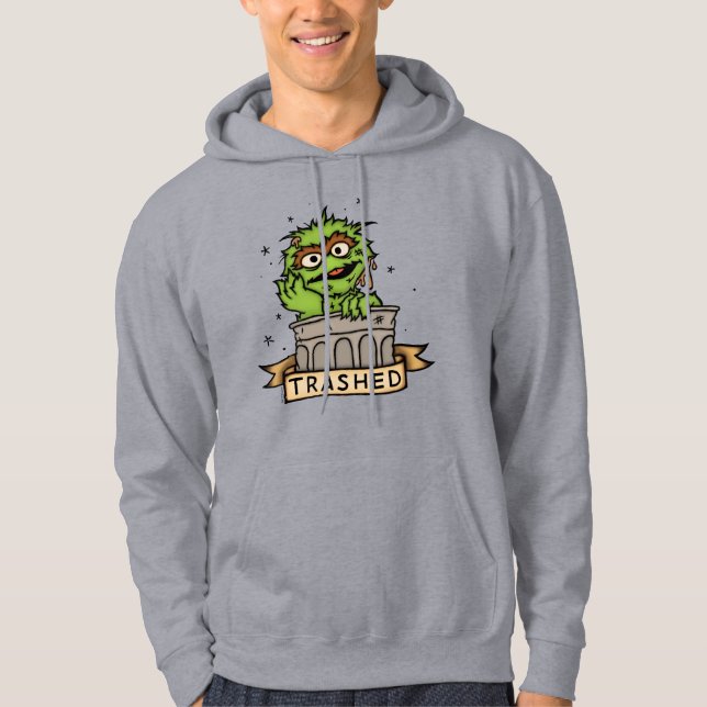 Sesame Street | Oscar the Grouch Trashed Hoodie (Front)