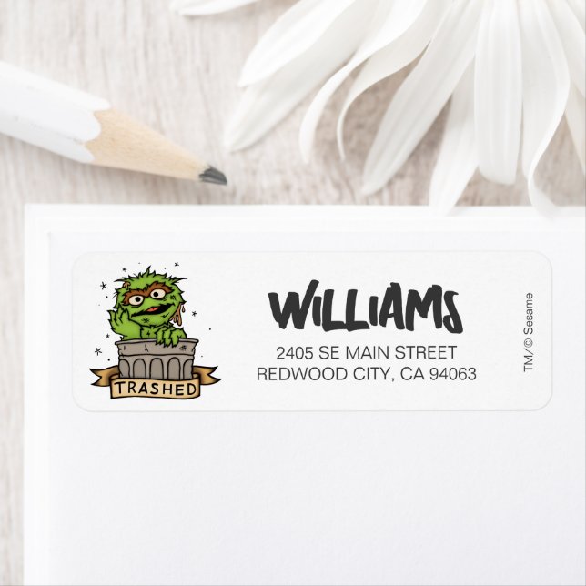 Sesame Street | Oscar the Grouch Trashed Label (Insitu)