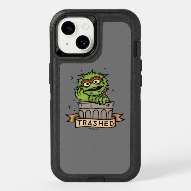 Sesame Street | Oscar the Grouch Trashed Otterbox iPhone Case (Back)