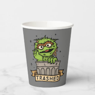 Sesame Street   Oscar the Grouch Trashed Paper Cups