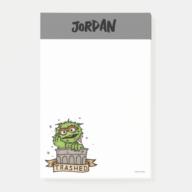 Sesame Street | Oscar the Grouch Trashed Post-it Notes (Front)