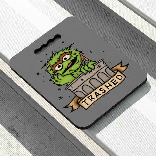 Sesame Street | Oscar the Grouch Trashed Seat Cushion (In Situ)