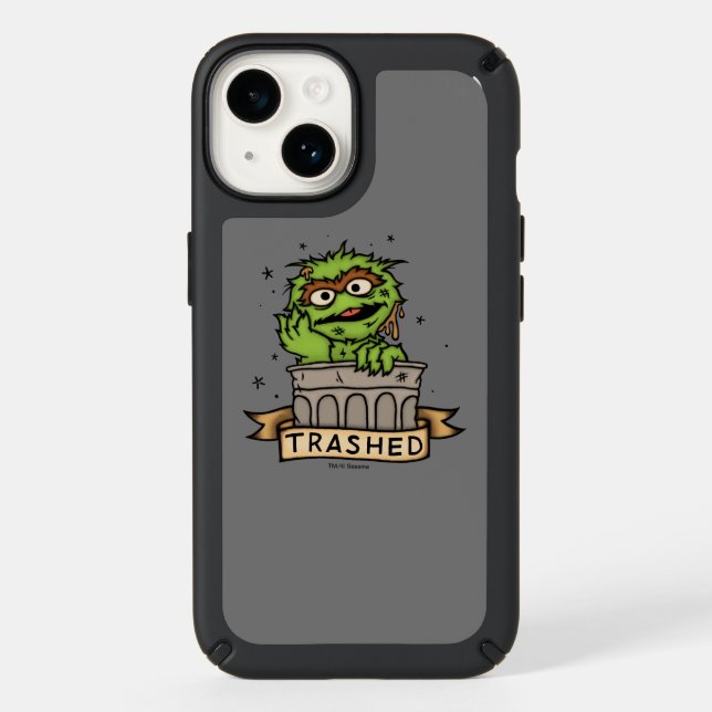 Sesame Street | Oscar the Grouch Trashed Speck iPhone Case (Front)