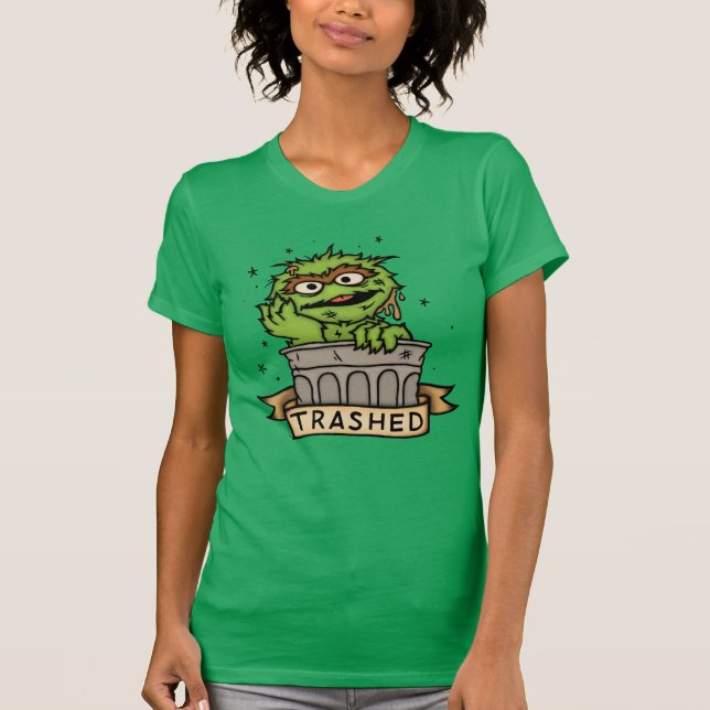 Sesame Street | Oscar the Grouch Trashed T-Shirt (Front)
