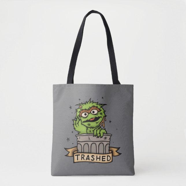 Sesame Street | Oscar the Grouch Trashed Tote Bag (Front)