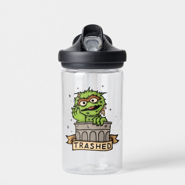 Sesame Street | Oscar the Grouch Trashed Water Bottle (Front)