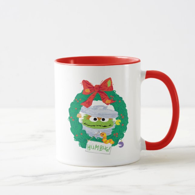 Sesame Street | Oscar the Grouch Wreath Mug (Right)