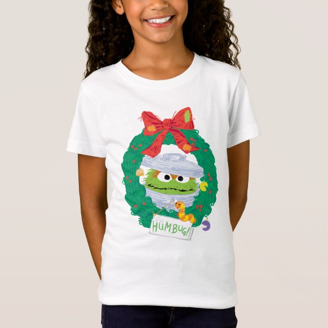 Sesame Street | Oscar the Grouch Wreath T-Shirt (Front)
