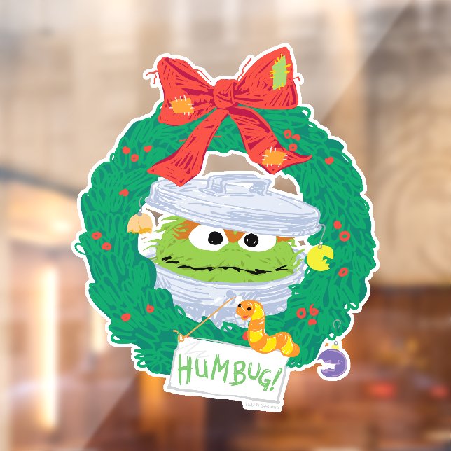 Sesame Street | Oscar the Grouch Wreath Window Cling (Sheet 2)