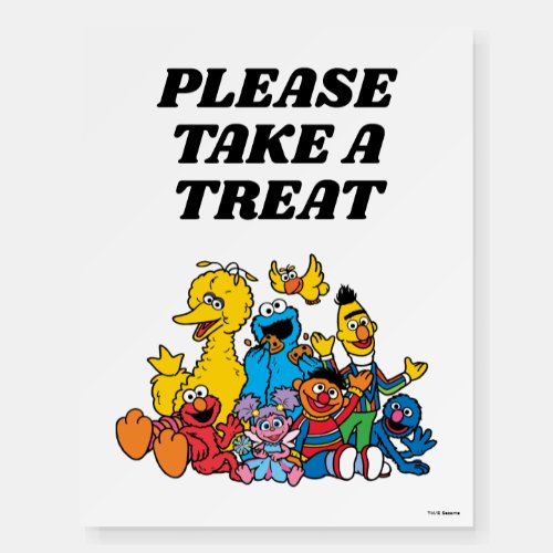 Sesame Street Pals 1st Birthday Take A Treat Sign