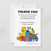 Sesame Street Pals 1st Birthday - Thank You Invitation (Front)