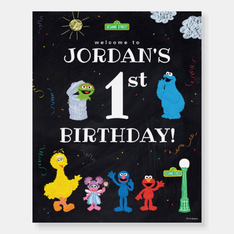 Sesame Street Pals | 1st Birthday Welcome Foam Board