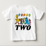 Sesame Street Pals | 2nd Birthday Balloons Baby T-Shirt<br><div class="desc">This adorable baby t-shirt features beloved Sesame Street characters, including Elmo, Cookie Monster, Big Bird, and Oscar the Grouch, surrounded by colorful balloons and the phrase "2nd Birthday." Perfect for celebrating a special milestone, this cheerful design is ideal for a Sesame Street-themed birthday party. Customizable for a personal touch, it’s...</div>