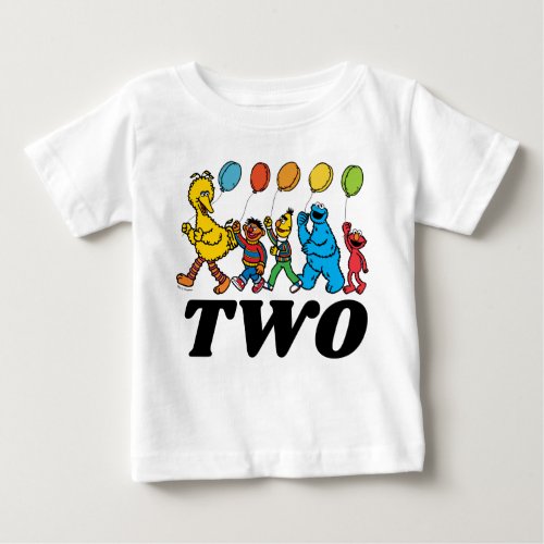 Sesame Street Pals  2nd Birthday Balloons Baby T_Shirt