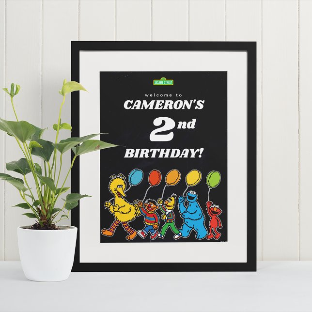 Sesame Street Pals 2nd Birthday Balloons Welcome  Poster (Creator Uploaded)