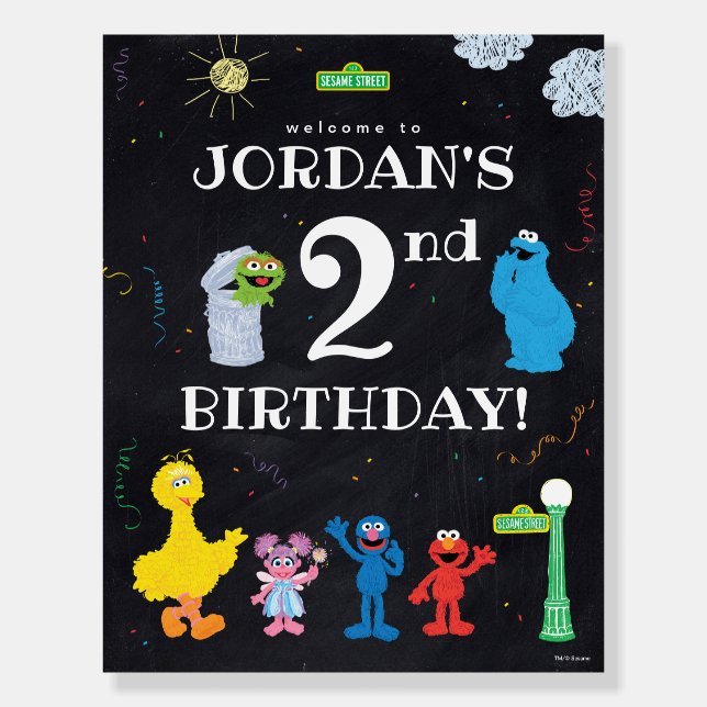 Sesame Street Pals | 2nd Birthday Welcome Foam Board (Front)