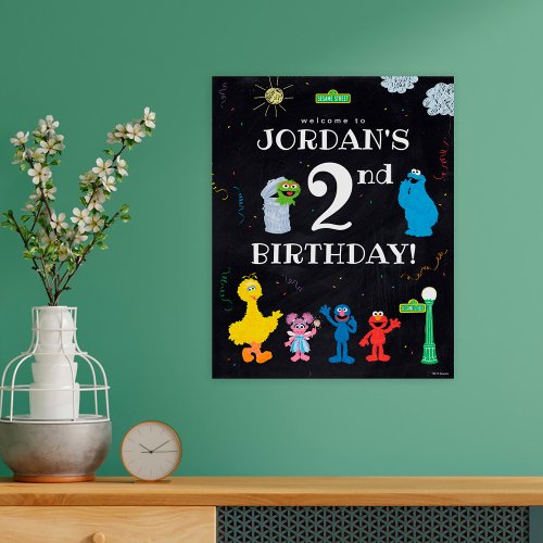 Sesame Street Pals  2nd Birthday Welcome Poster