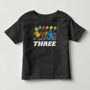 Sesame Street Pals 3rd Birthday Balloons Toddler T-shirt