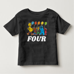 Sesame Street Pals | 4th Birthday Balloons Toddler T-shirt