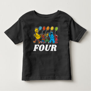 Sesame Street Pals 4th Birthday Balloons Toddler T-shirt
