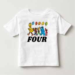 Sesame Street Pals | 4th Birthday Balloons Toddler T-shirt