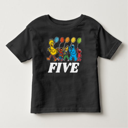 Sesame Street Pals  5th Birthday Balloons Toddler Toddler T_shirt