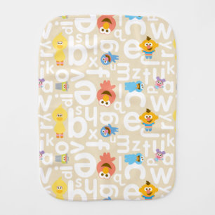 Sesame Street Pals Alphabet Pattern Burp Cloth