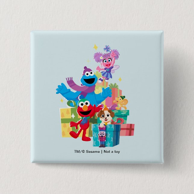 Sesame Street Pals and Presents Button (Front)