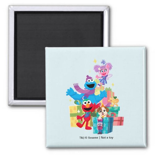 Sesame Street Pals and Presents Magnet