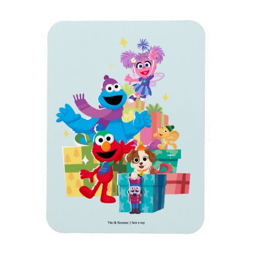Sesame Street Pals and Presents Magnet