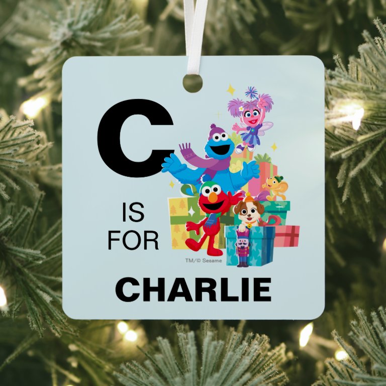 Sesame Street Pals and Presents Metal Ornament