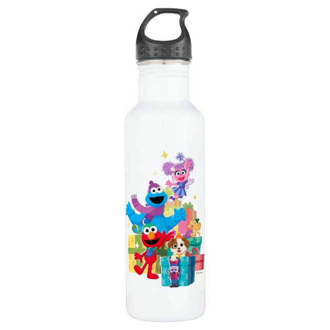 Sesame Street Pals and Presents Stainless Steel Water Bottle (Front)