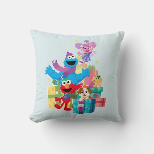 Sesame Street Pals and Presents Throw Pillow
