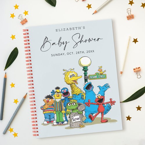 Sesame Street Pals Baby Shower Guest  Gift List Notebook