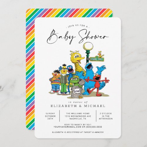 Sesame Street Pals Baby Shower Invitation