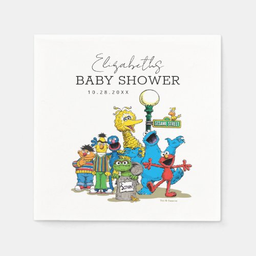 Sesame Street Pals Baby Shower Napkins