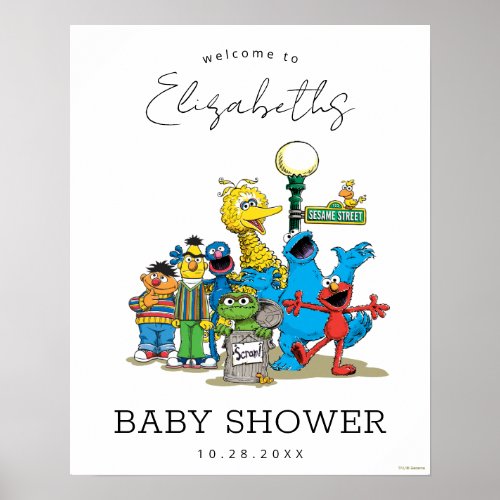 Sesame Street Pals Baby Shower Welcome Sign