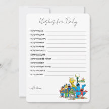 Sesame Street Pals Baby Shower Wishes for Baby