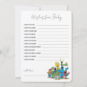 Sesame Street Pals Baby Shower Wishes for Baby Note Card