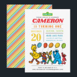 Sesame Street Pals | Balloons 1st Birthday  Invitation<br><div class="desc">Celebrate your little one’s first birthday with this adorable invitation featuring Sesame Street favorites like Elmo, Cookie Monster, Big Bird, and Oscar the Grouch. Accented with colorful balloons and cheerful designs, this playful invitation is perfect for setting the tone for a fun-filled Sesame Street-themed celebration. Customizable with your event details...</div>
