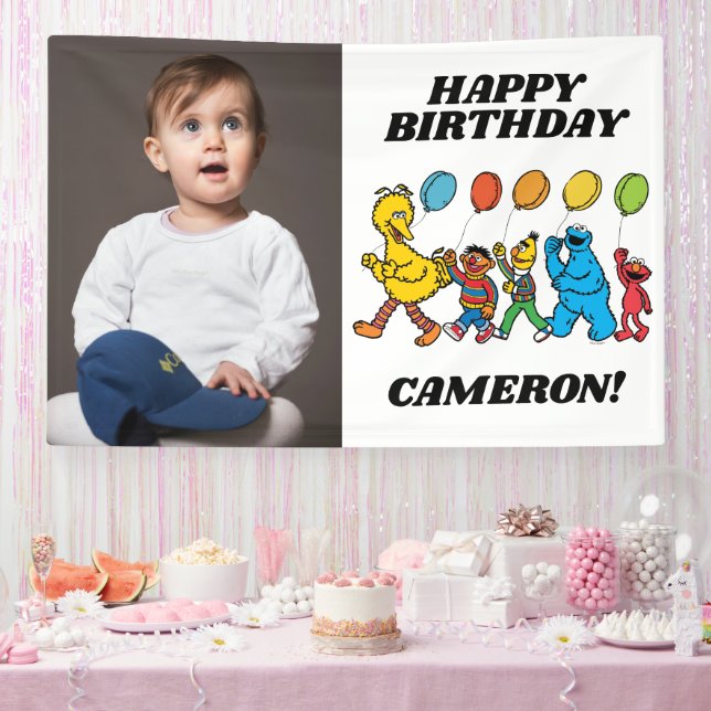 Sesame Street Pals Balloons Birthday Banner (Party)
