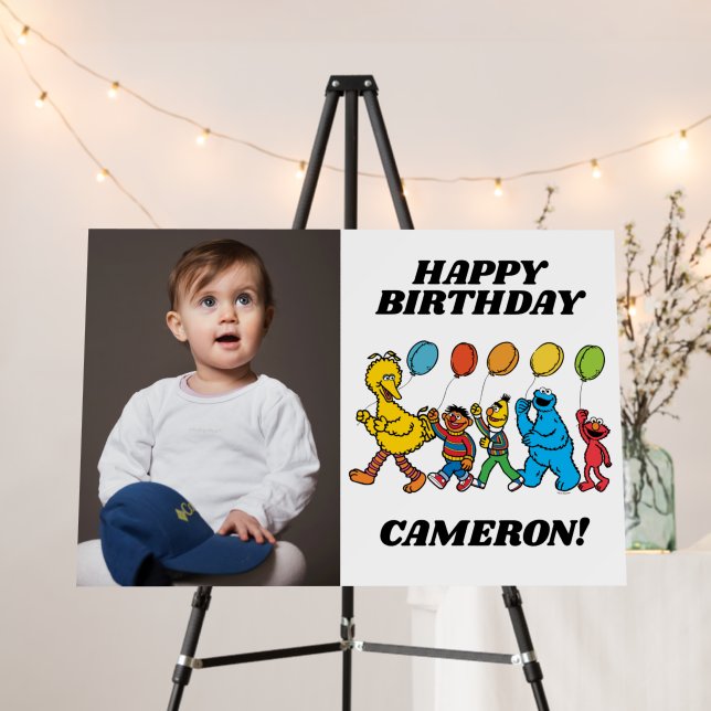 Sesame Street Pals Balloons Birthday Foam Board (In Situ (Stand))