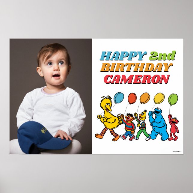 Sesame Street Pals Balloons Birthday Poster (Front)