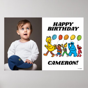 Sesame Street Pals Balloons Birthday Poster