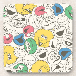 Sesame Street Pals Big Head Core Pattern Beverage Coaster