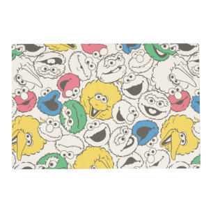 Sesame Street Pals   Big Head Core Pattern Placemat