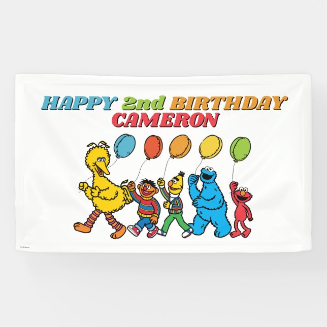Sesame Street Pals | Birthday Balloons Banner (Horizontal)