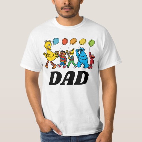 Sesame Street Pals  Birthday Balloons _ Dad T_Shi T_Shirt