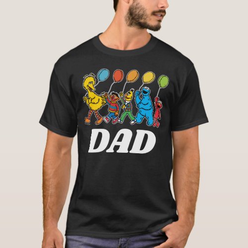 Sesame Street Pals  Birthday Balloons _ Dad T_Shi T_Shirt